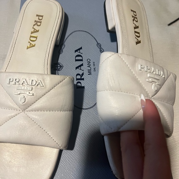 White Prada mule slides - Picture 3 of 4